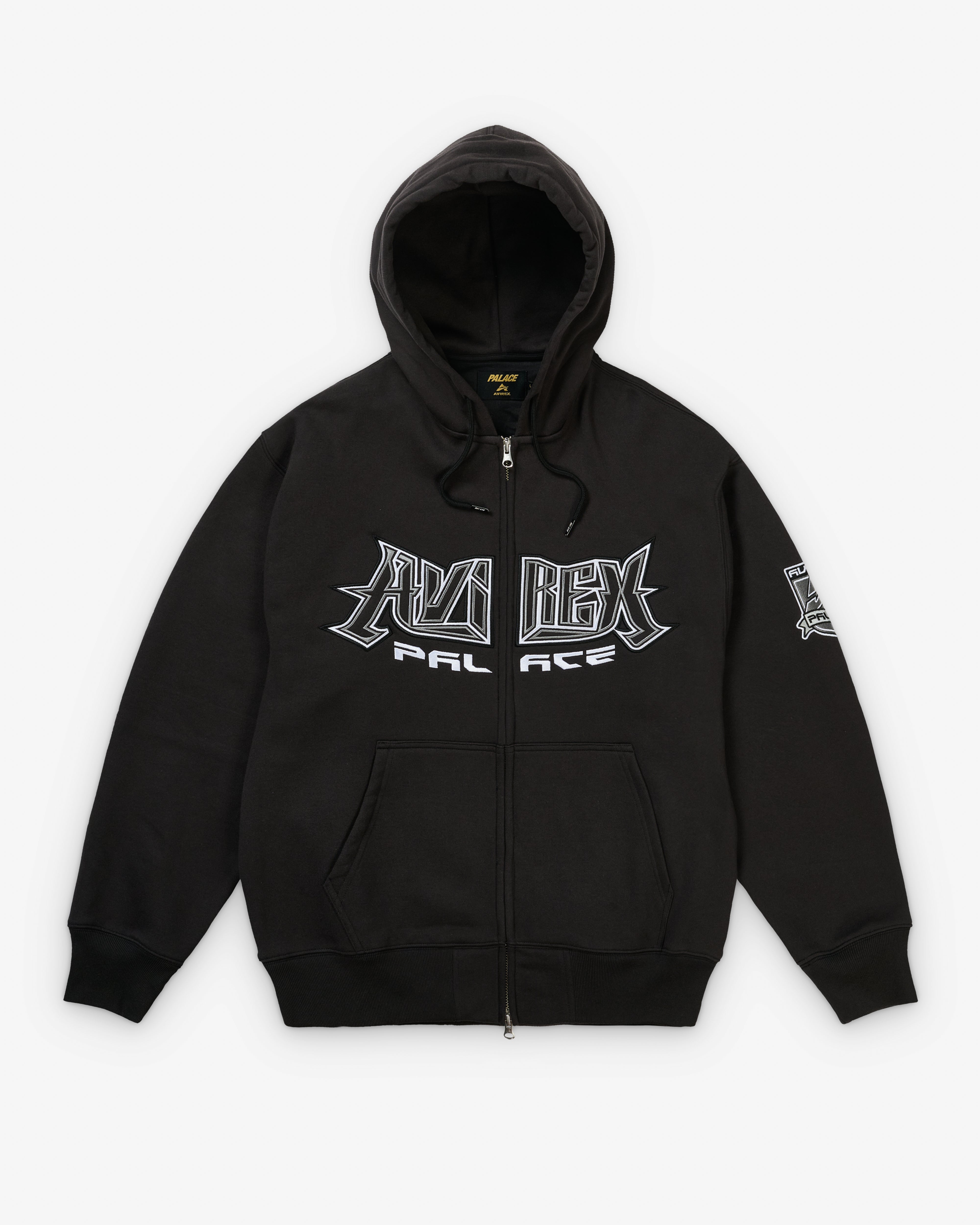 Palace: Men's Avirex Zip Hood (Black) | Dover Street Market London