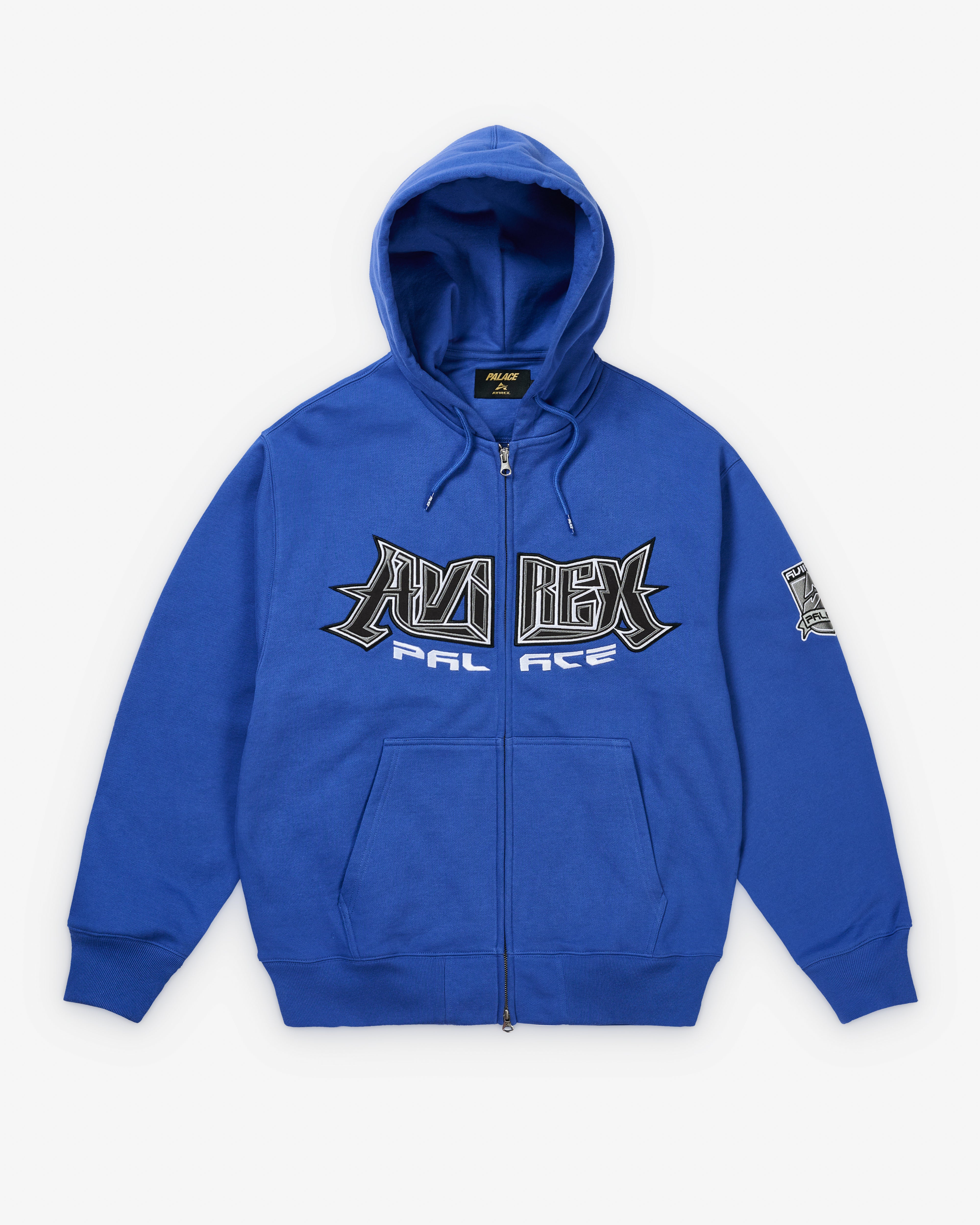 Palace: Men's Avirex Zip Hood (Blue) | Dover Street Market London