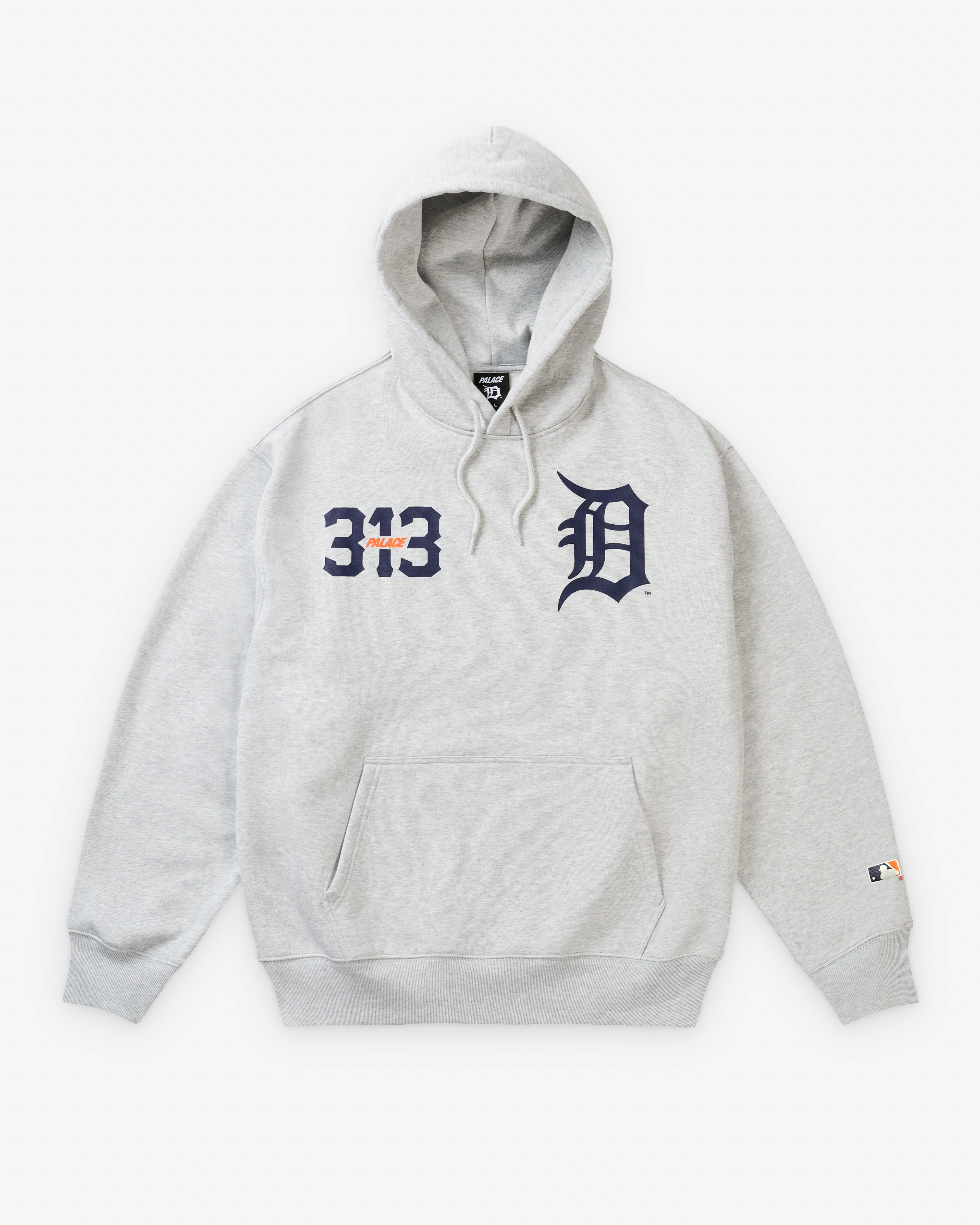 Palace: Men's Palace Detroit Hood (Grey Marl) | Dover Street
