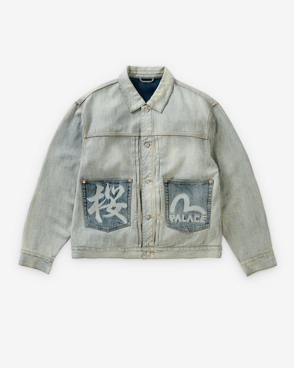 Palace - Men's Palace Evisu Type 2 Denim Jacket - (Reverse Indigo)
