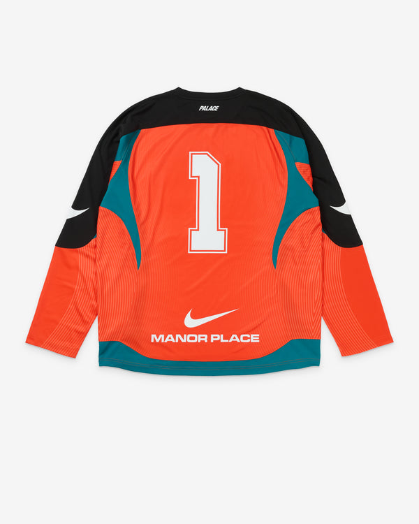 Palace - Men's Nike Manor Place Long Sleeve Jersey - (Orange)