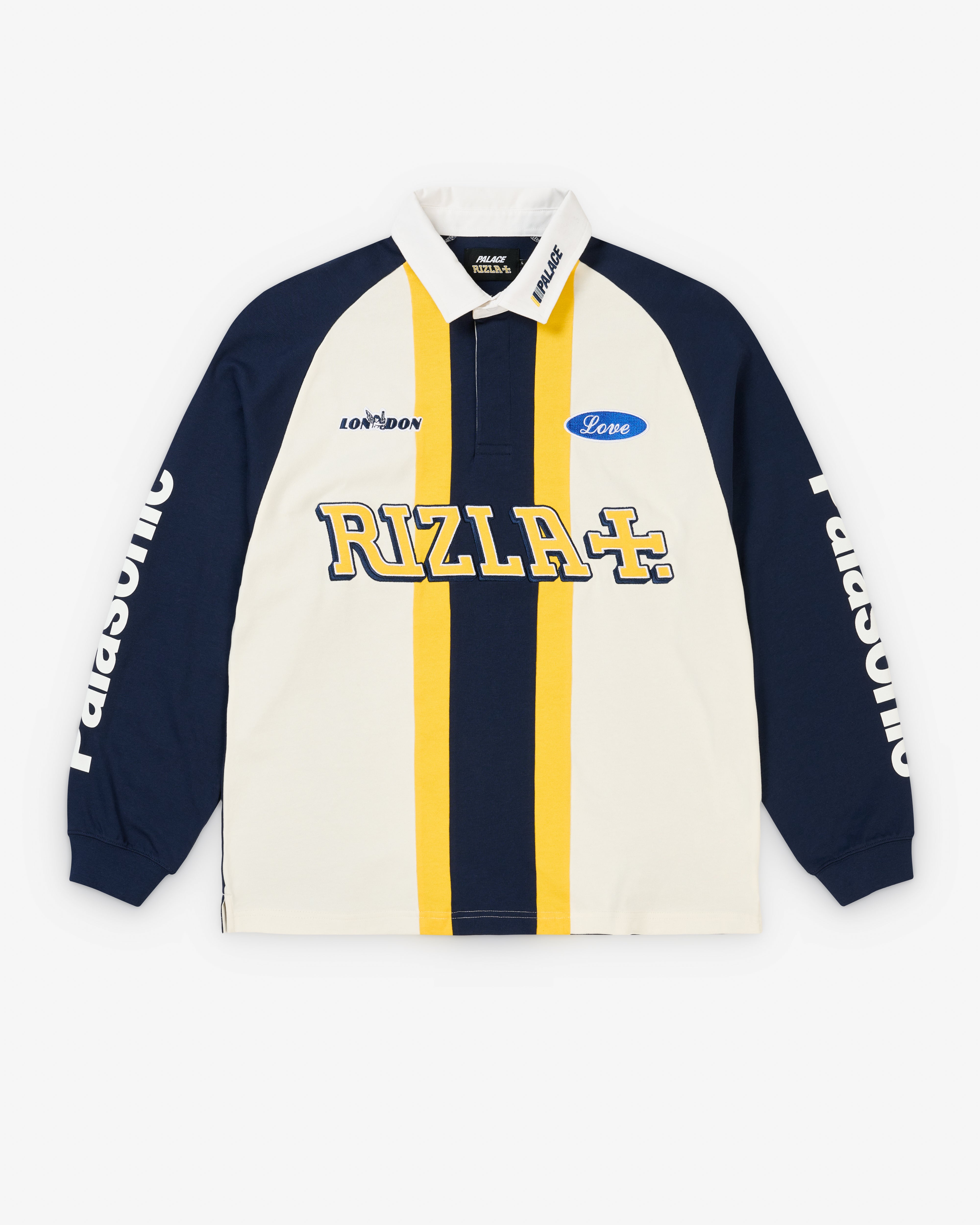Palace: Men's Palace Rizla Rugby (White) | Dover Street Market London