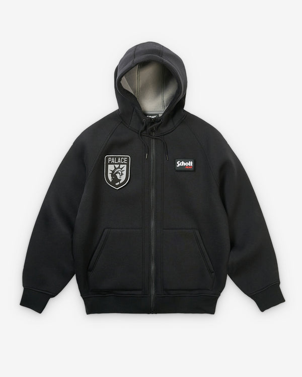 Palace - Men's Palace Schott Bonded Fleece Hoodie - (Black)