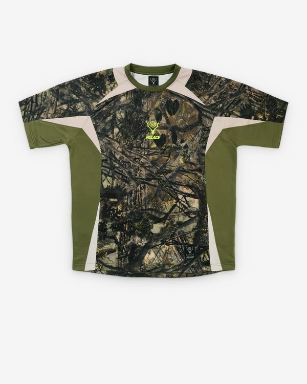 Palace - Men's South2 West8 Jersey - (Olive Camo)