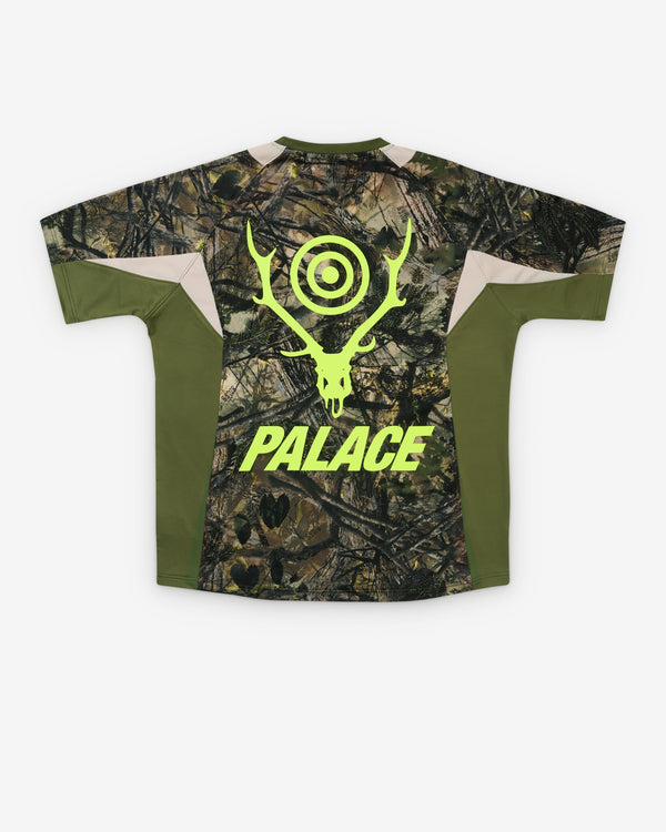 Palace - Men's South2 West8 Jersey - (Olive Camo)