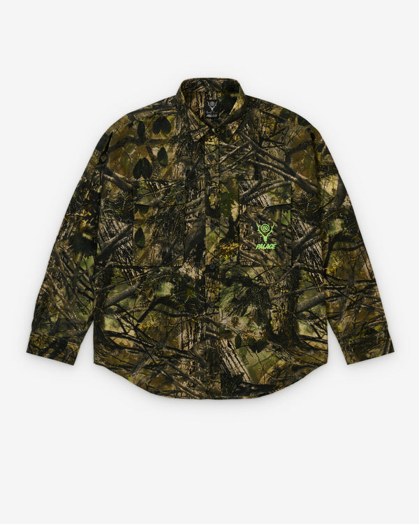 Palace - Men's South2 West8 Shirt - (Olive Camo)