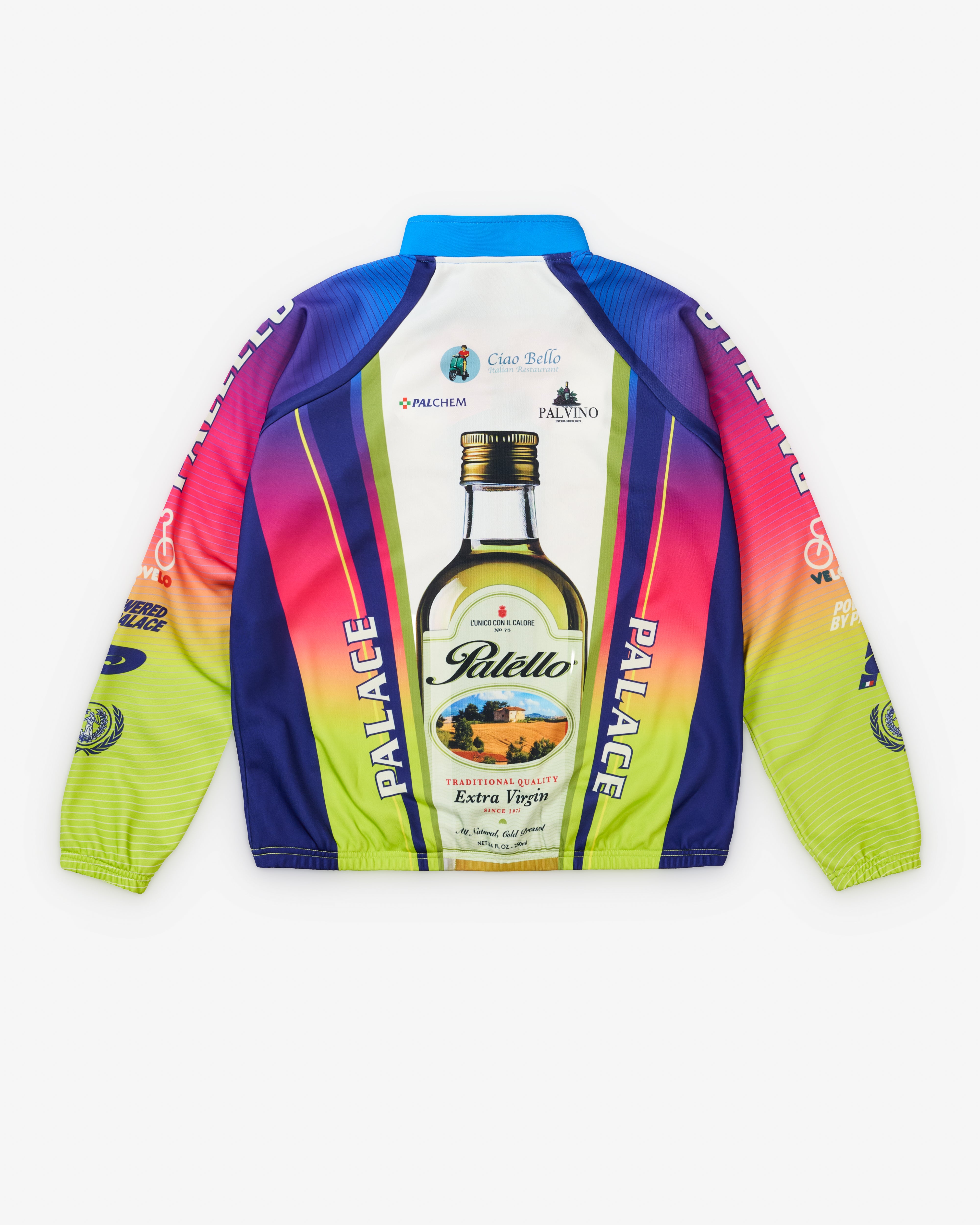 Palace: Men's Palello Cycling Zip Jacket (Rainbow) | Dover Street