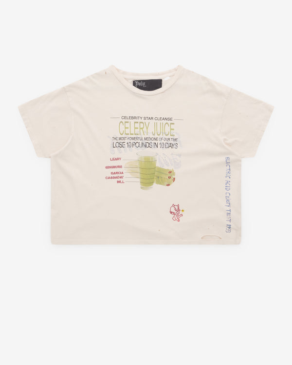 Paly - Celery Cleanse T-Shirt - (Washed White)