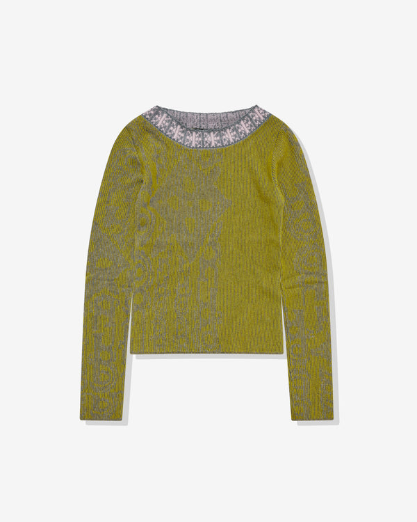 Paolina Russo - Women's Illusion Long Sleeve Top - (Chartreuse)