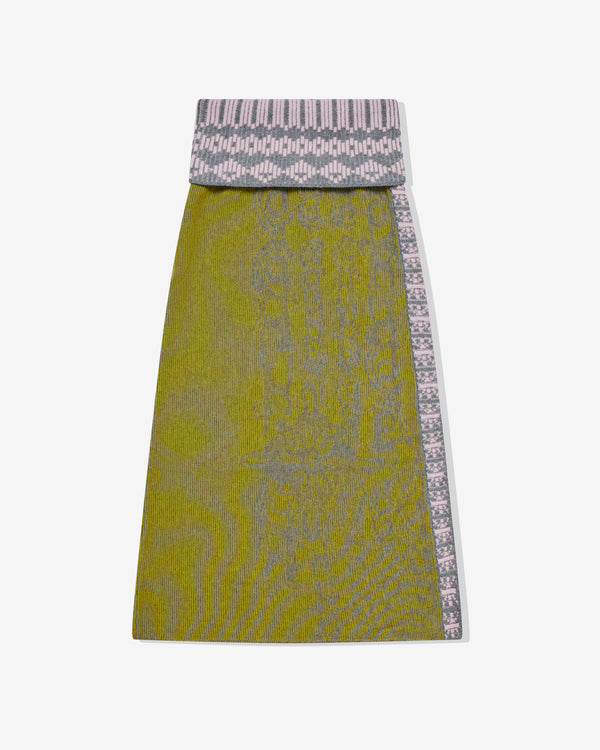 Paolina Russo - Women's Illusion Knit Maxi Skirt - (Chartreuse)