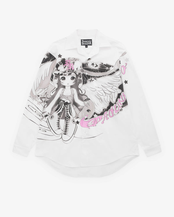 Paolina Russo - Women’s Printed White Shirt - (Black/White)