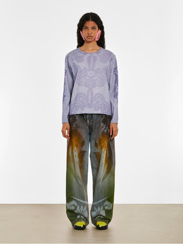 Paolina Russo - Women’s Cotton Long Sleeve Top - (Lilac)