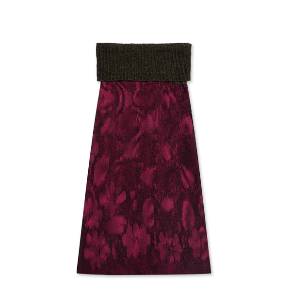 Paolina Russo - Women’s Illusion Knit Maxi Skirt - (Magenta/Black)