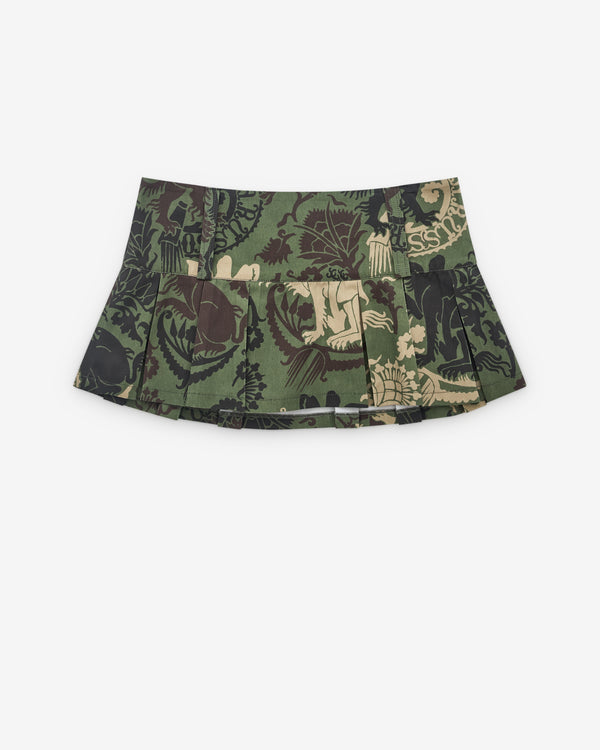 Paolina Russo - Women’s Camo Mini Skirt - (Khaki)