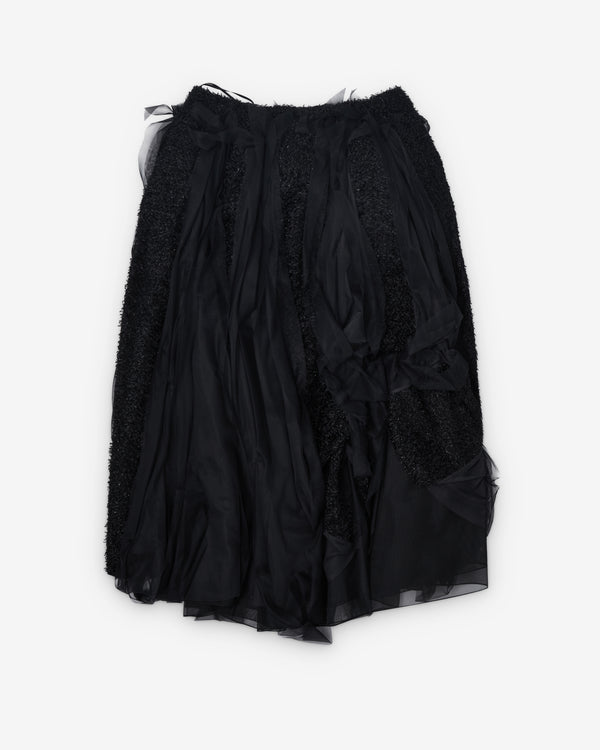 Pauline Dujancourt - Women's Jacquard & Organza Skirt - (Black)