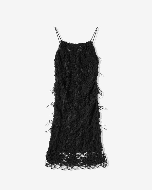 Pauline Dujancourt - Women's Flower Net Crochet Dress - (Black)