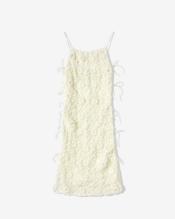 Pauline Dujancourt - Women's Flower Net Crochet Dress - (Ivory)