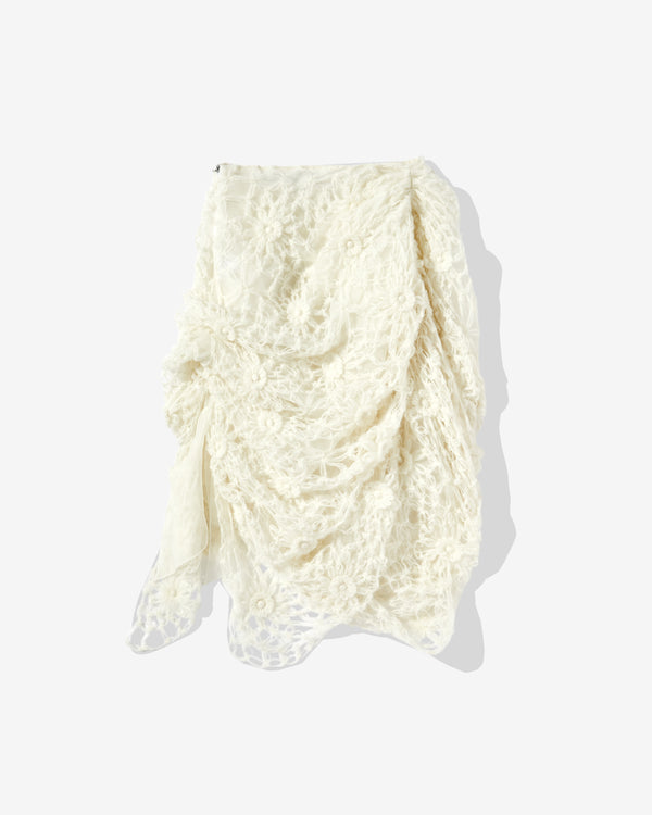 Pauline Dujancourt - Women's Wing Crochet Skirt - (Ivory)