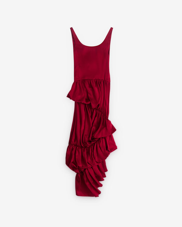 Pauline Dujancourt - Women’s Gathered Silk Dress - (Red)