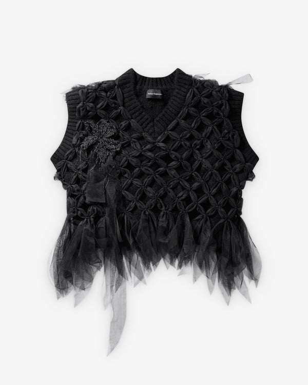 Pauline Dujancourt - Women's Alpaca Vest - (Black)