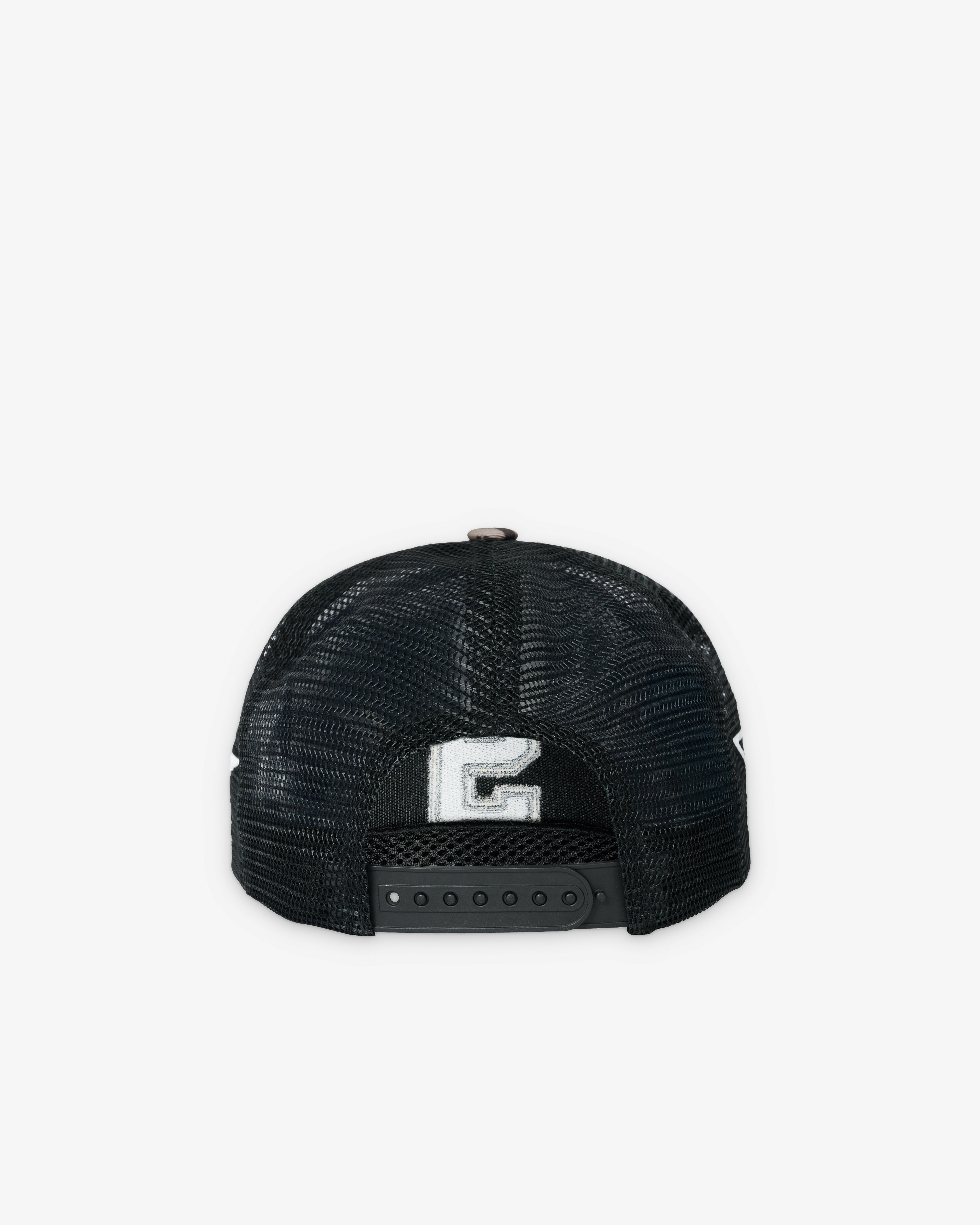 Palace: Men's PFL Trucker (Black) | Dover Street Market London