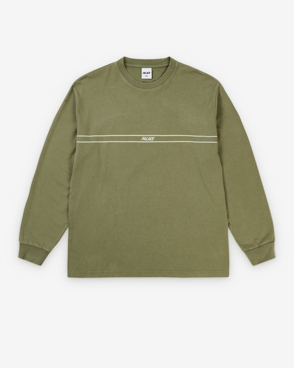 Palace - Men's Pigment Font Longsleeve - (The Deep Green)