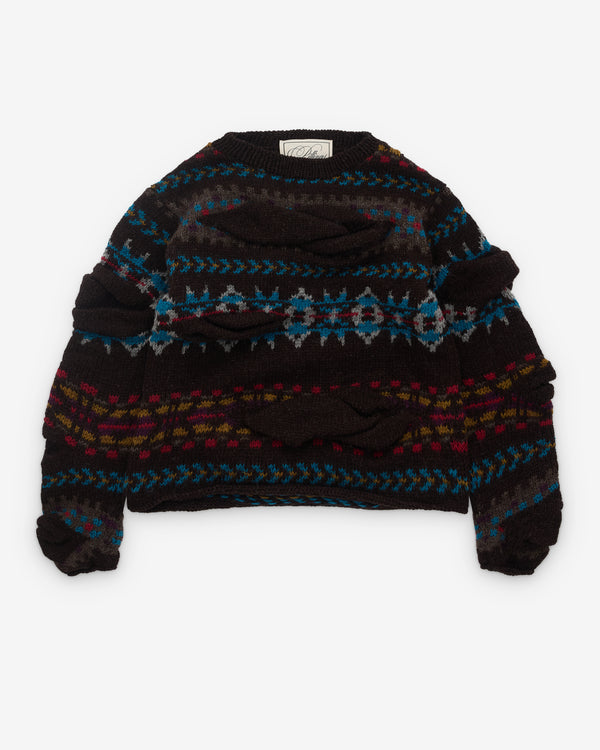 Pillings - Women’s Patterned Sweater - (Brown)