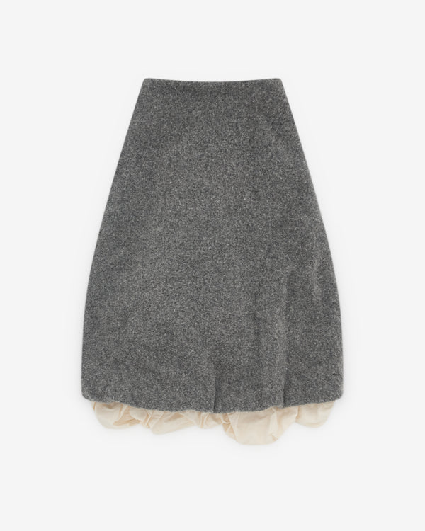 Pillings - Women’s Wool Gathered Wrap Skirt - (Grey)