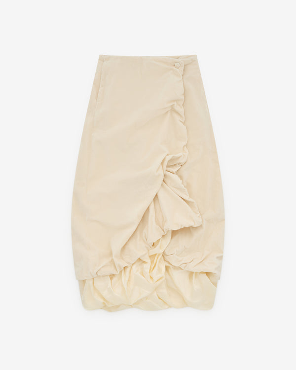 Pillings - Women’s Gathered Wrap Skirt - (Ivory)
