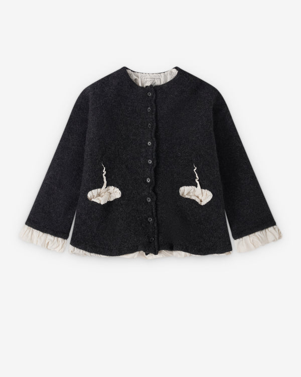 Pillings - Women's Frilled Jacket - (Charcoal Grey)