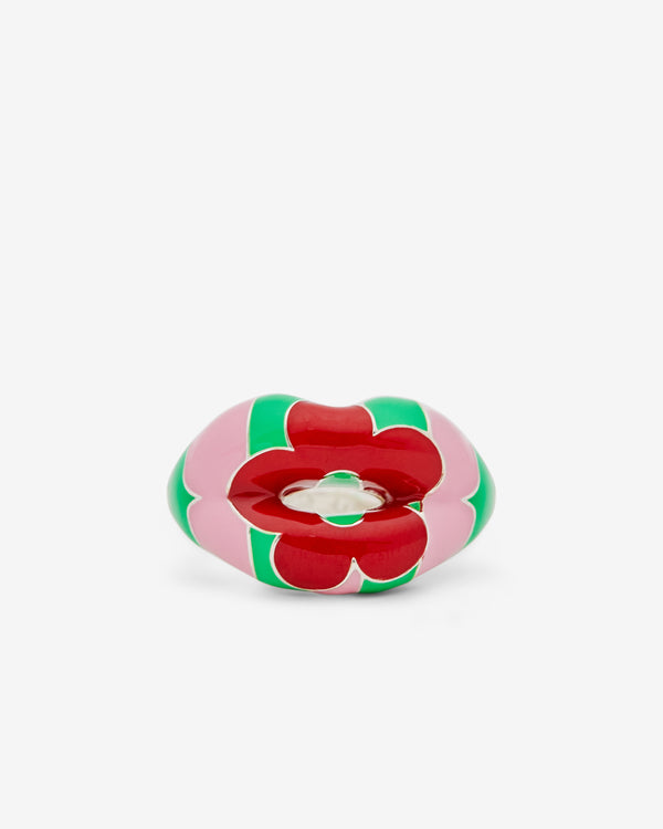 Solange - Hotlips Edie Parker Ring - (Pink And Green)