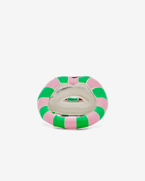 Solange - Hotlips Edie Parker Ring - (Pink And Green)
