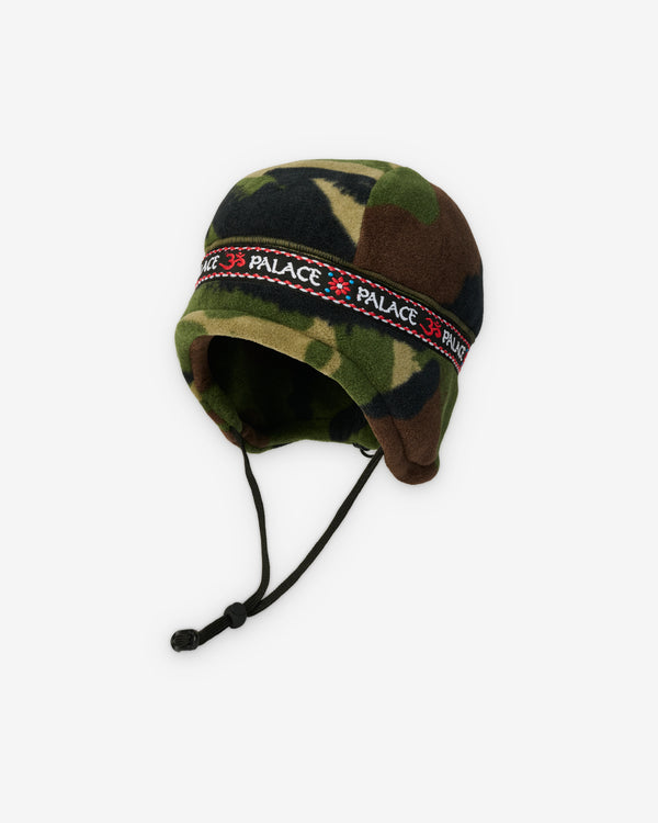 Palace - Men's Polartec Om Earflap Beanie - (Woodland)