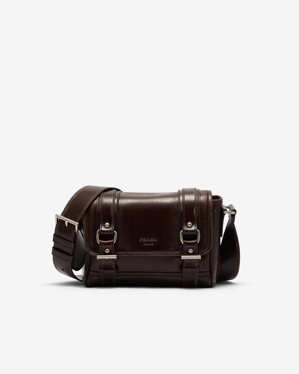 Prada - Men’s Buckle Shoulder Bag - (Dark Brown)