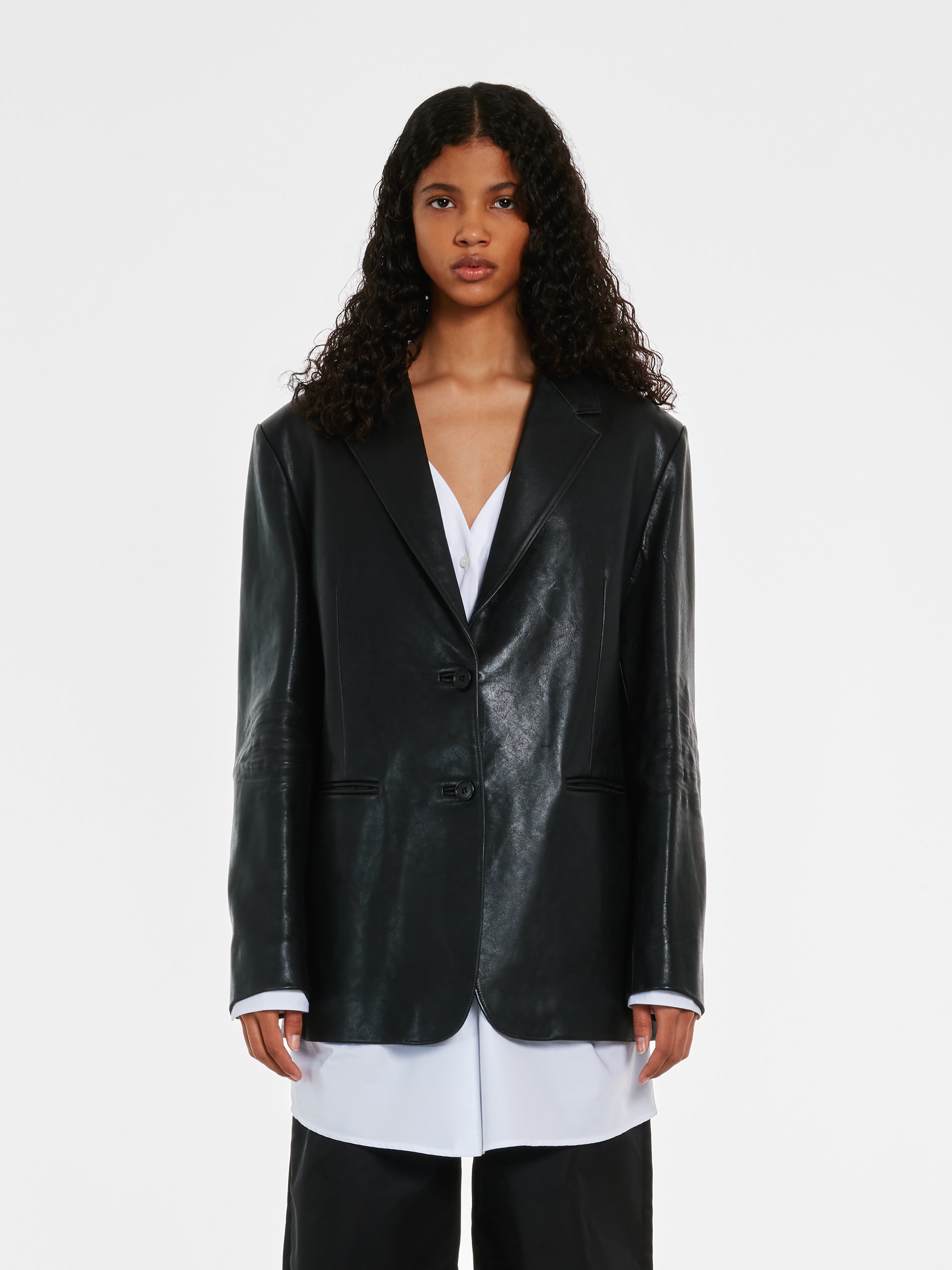 Prada - Women’s Leather Jacket - (Black) view 1