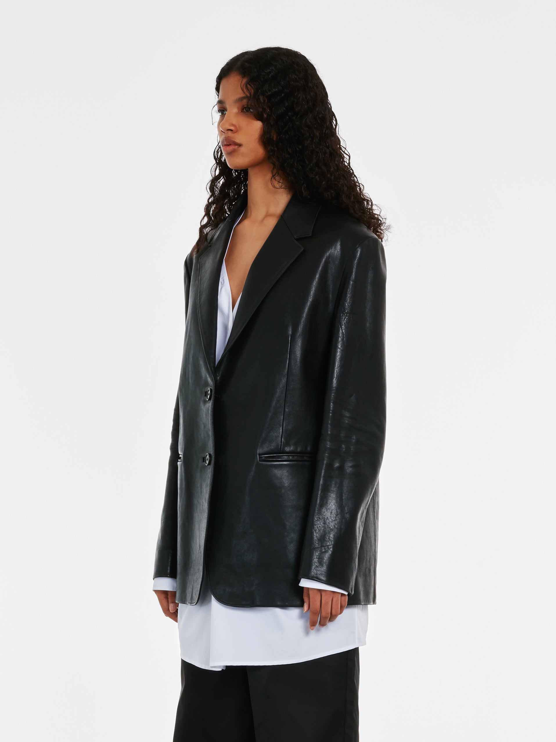 Prada - Women’s Leather Jacket - (Black) view 2