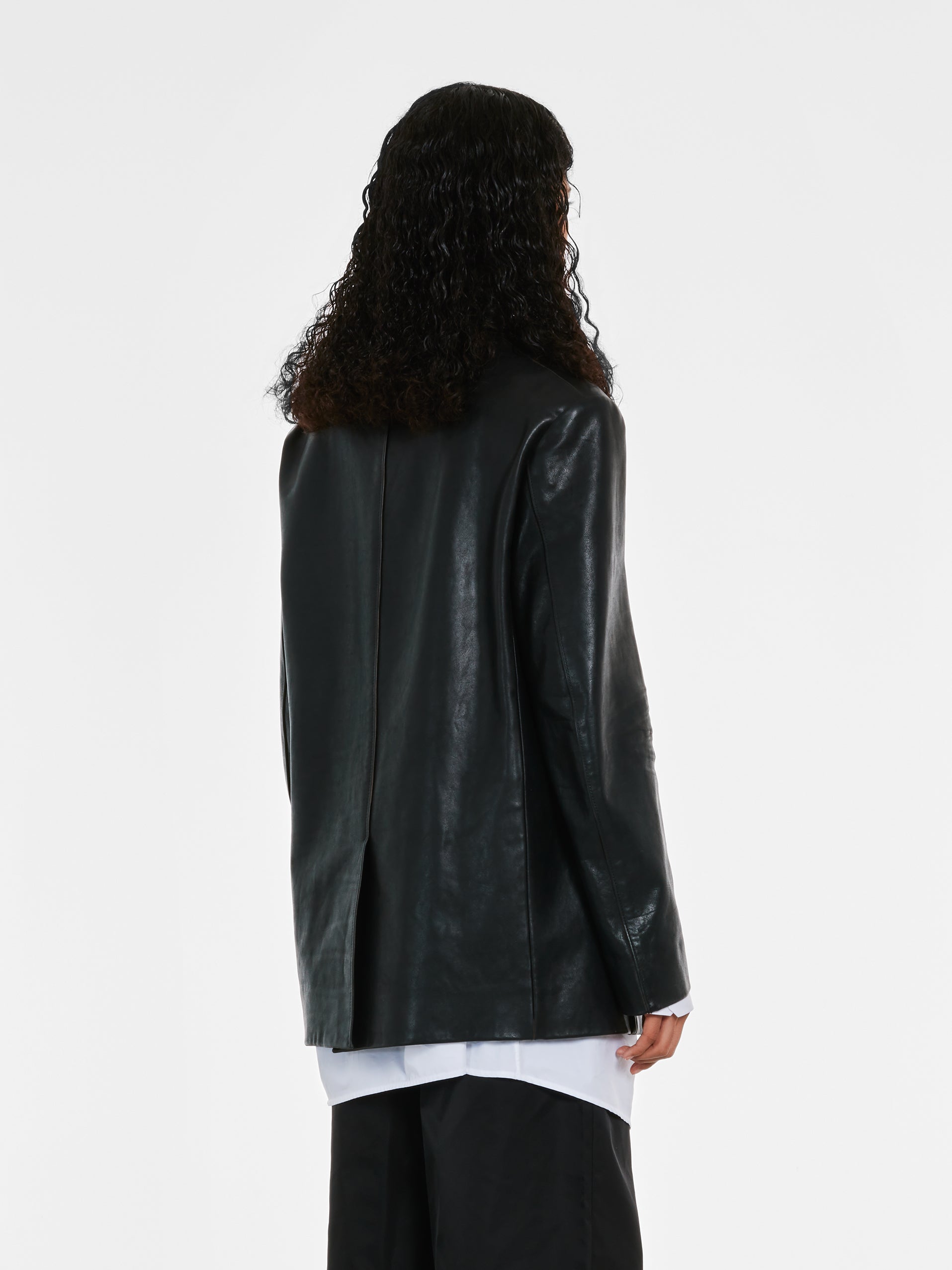 Prada - Women’s Leather Jacket - (Black) view 3