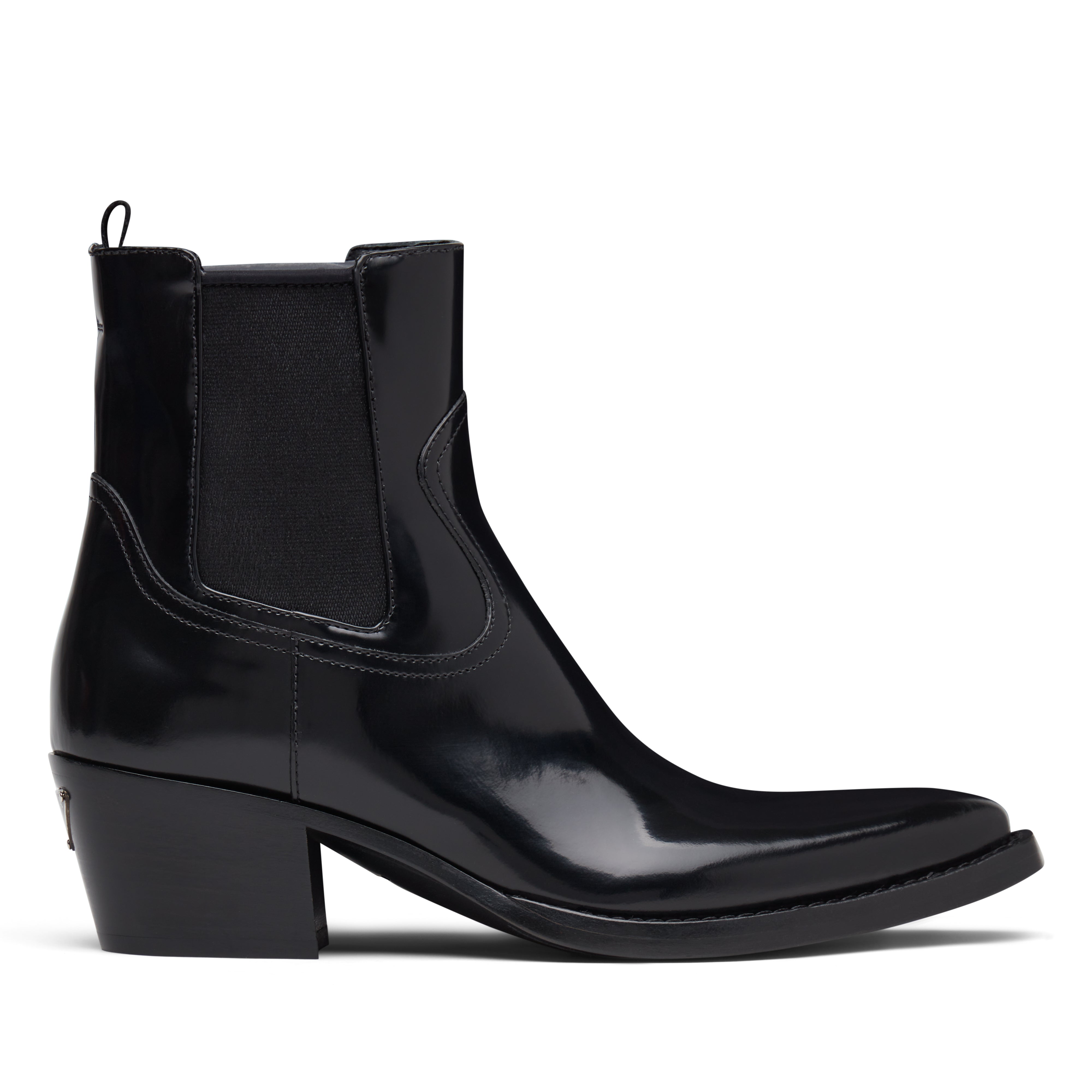 Prada Women s Brushed Leather Ankle Boot Black