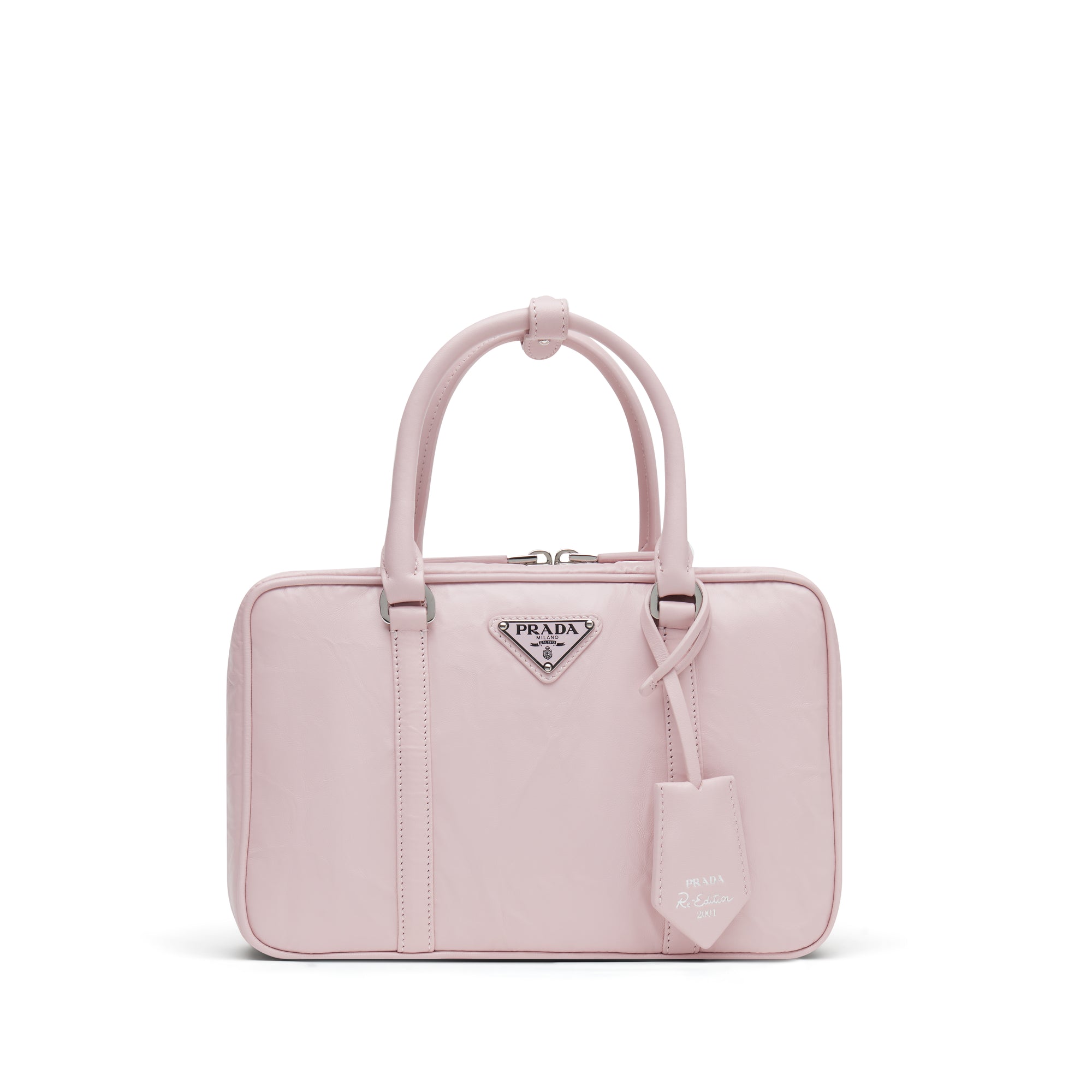 Prada - Women’s Medium Top Handle Handbag - (Alabaster Pink) view 1
