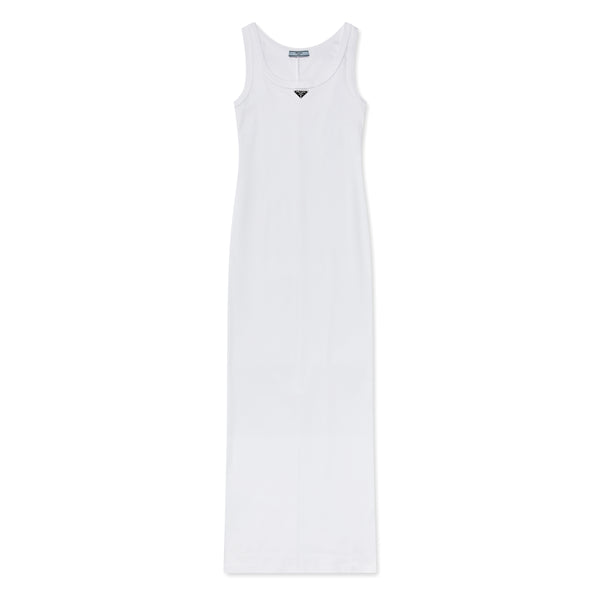 Prada - Women’s Cotton Jersey Dress - (White)