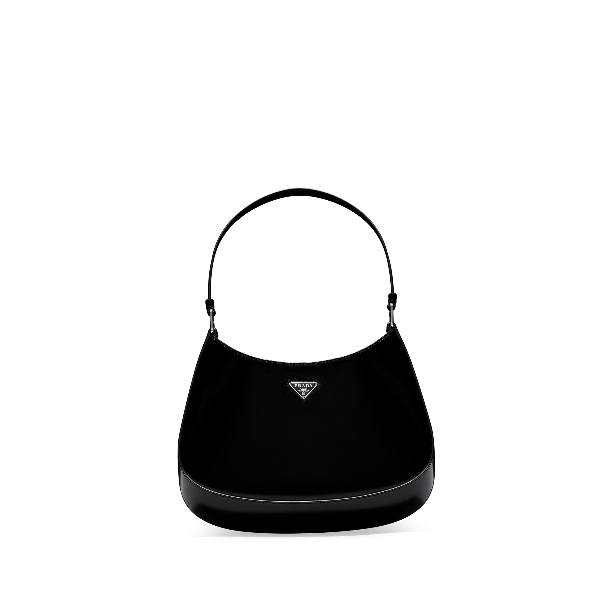 Prada - Women’s Cleo Brushed Leather Shoulder Bag - (Black) view 1