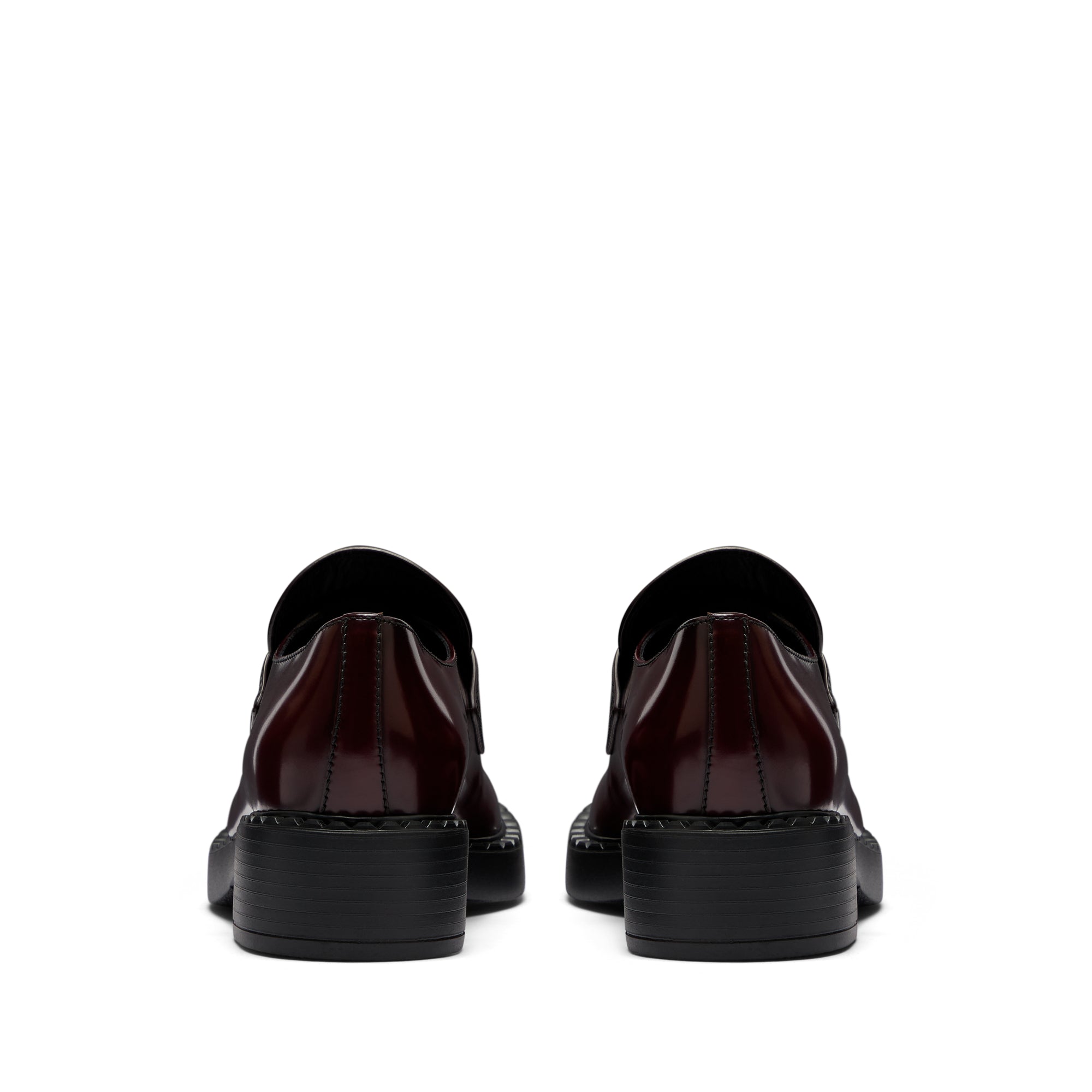 Prada - Women’s Brushed Leather Loafer - (Cordovan) view 5