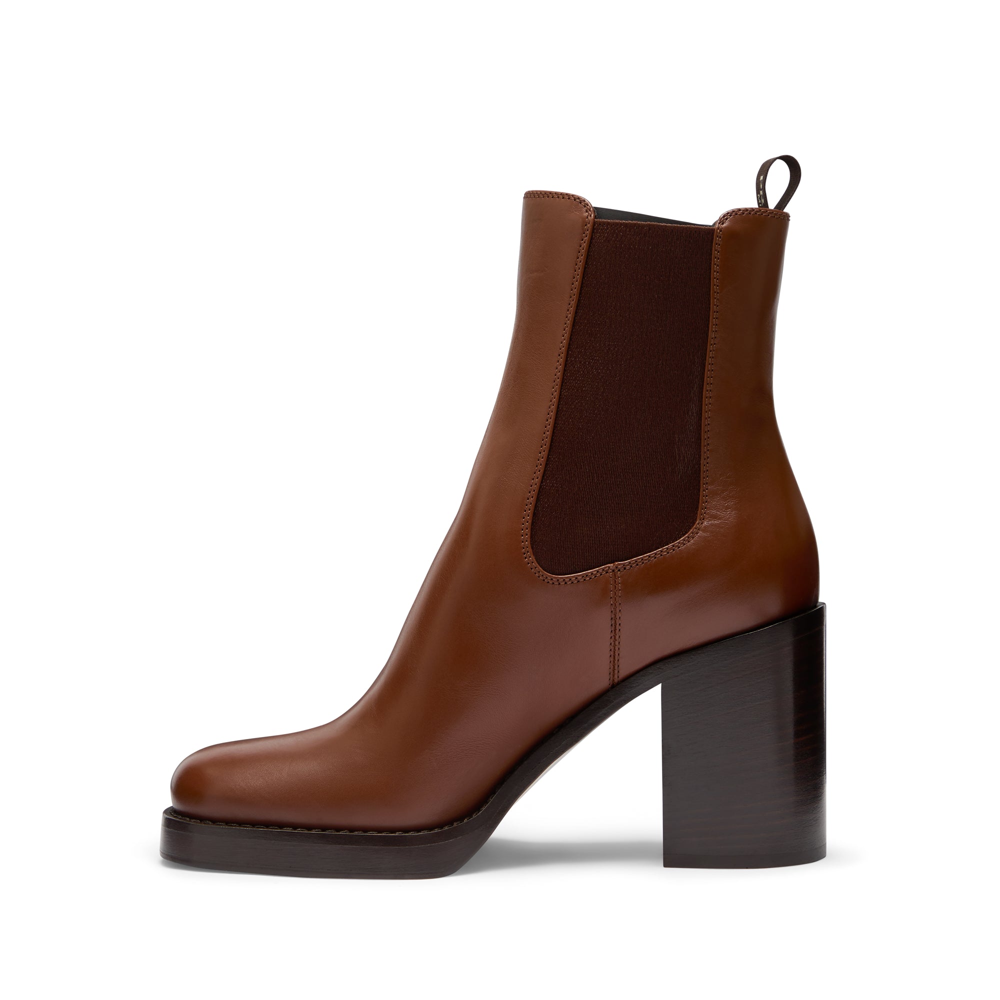 Prada - Women’s Leather Ankle Boots - (Cognac) view 3
