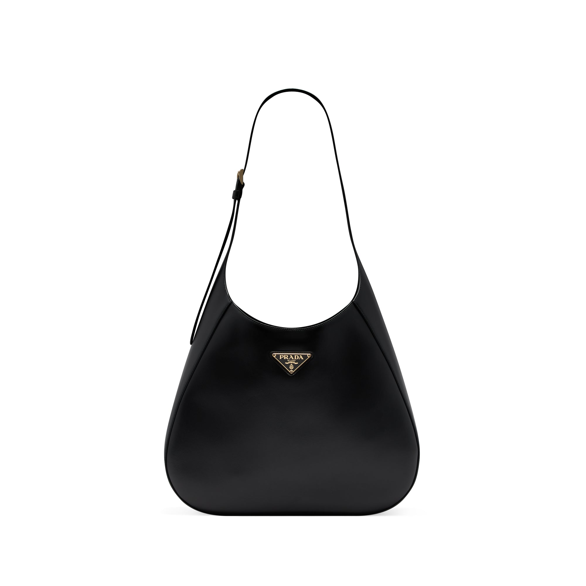 Prada - Women’s Large Leather Shoulder Bag - (Black) view 1