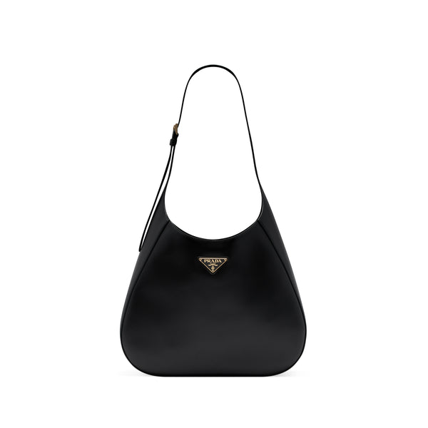 Prada - Women’s Large Leather Shoulder Bag - (Black)