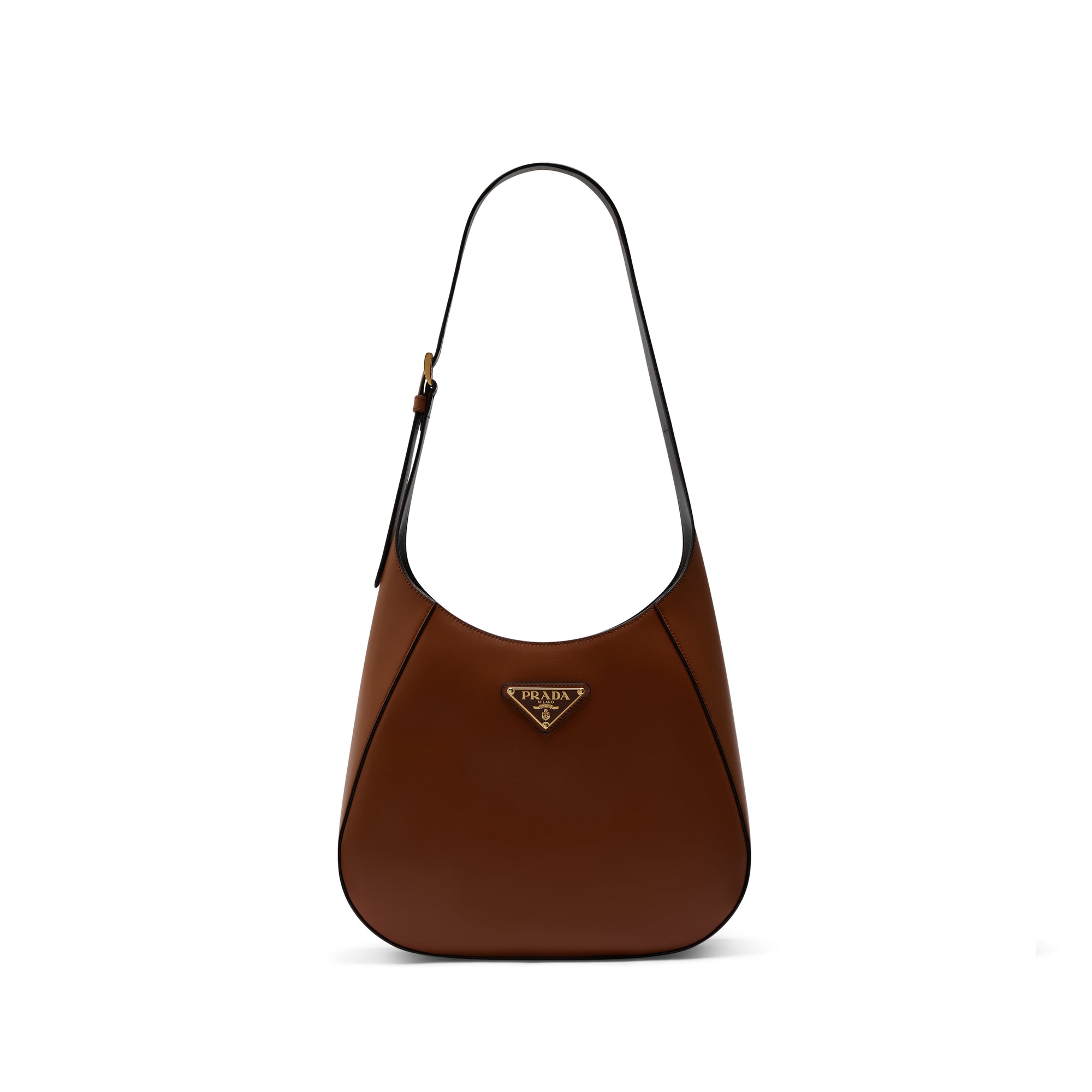 Prada - Women’s Large Leather Handbag - (Cognac) view 1