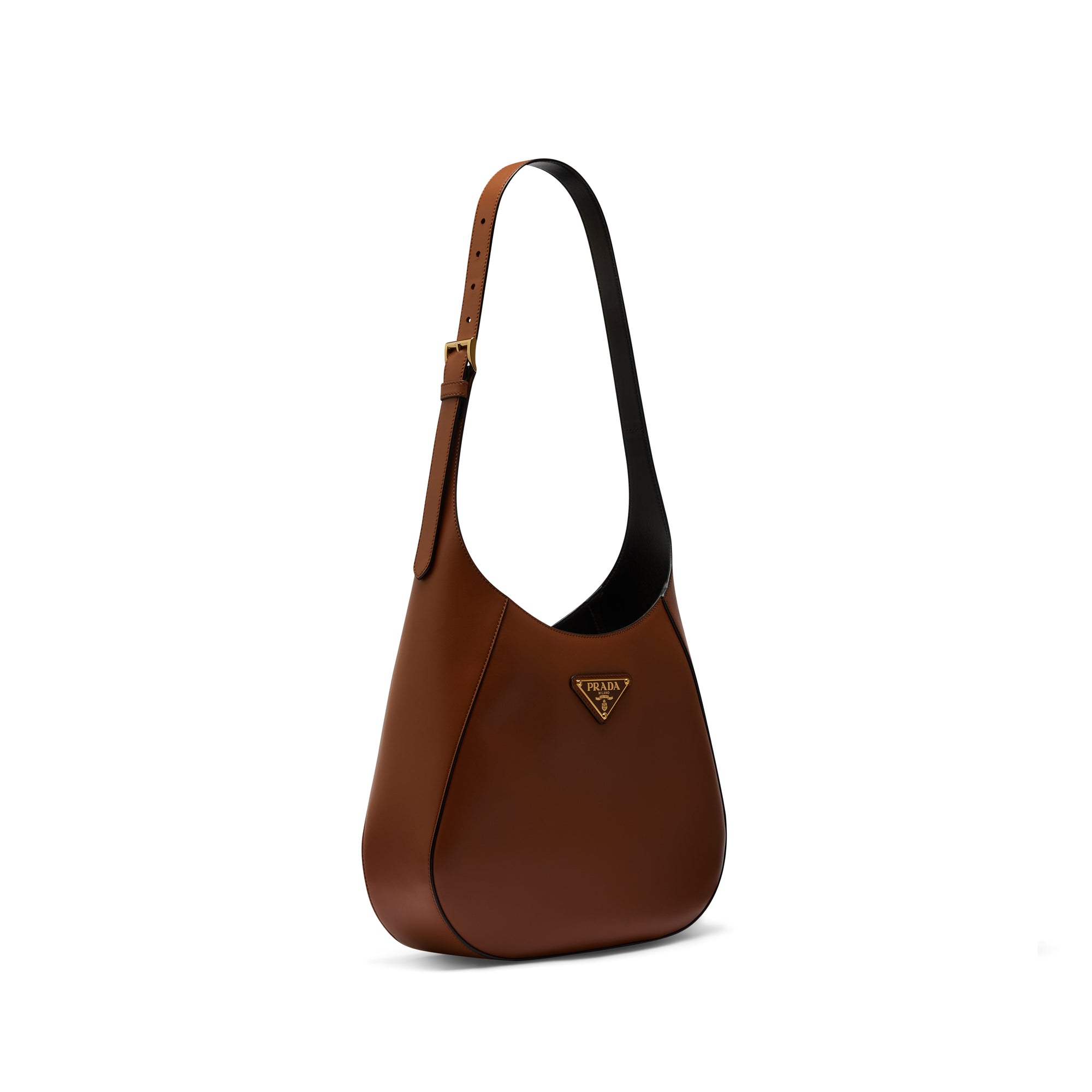 Prada - Women’s Large Leather Handbag - (Cognac) view 2