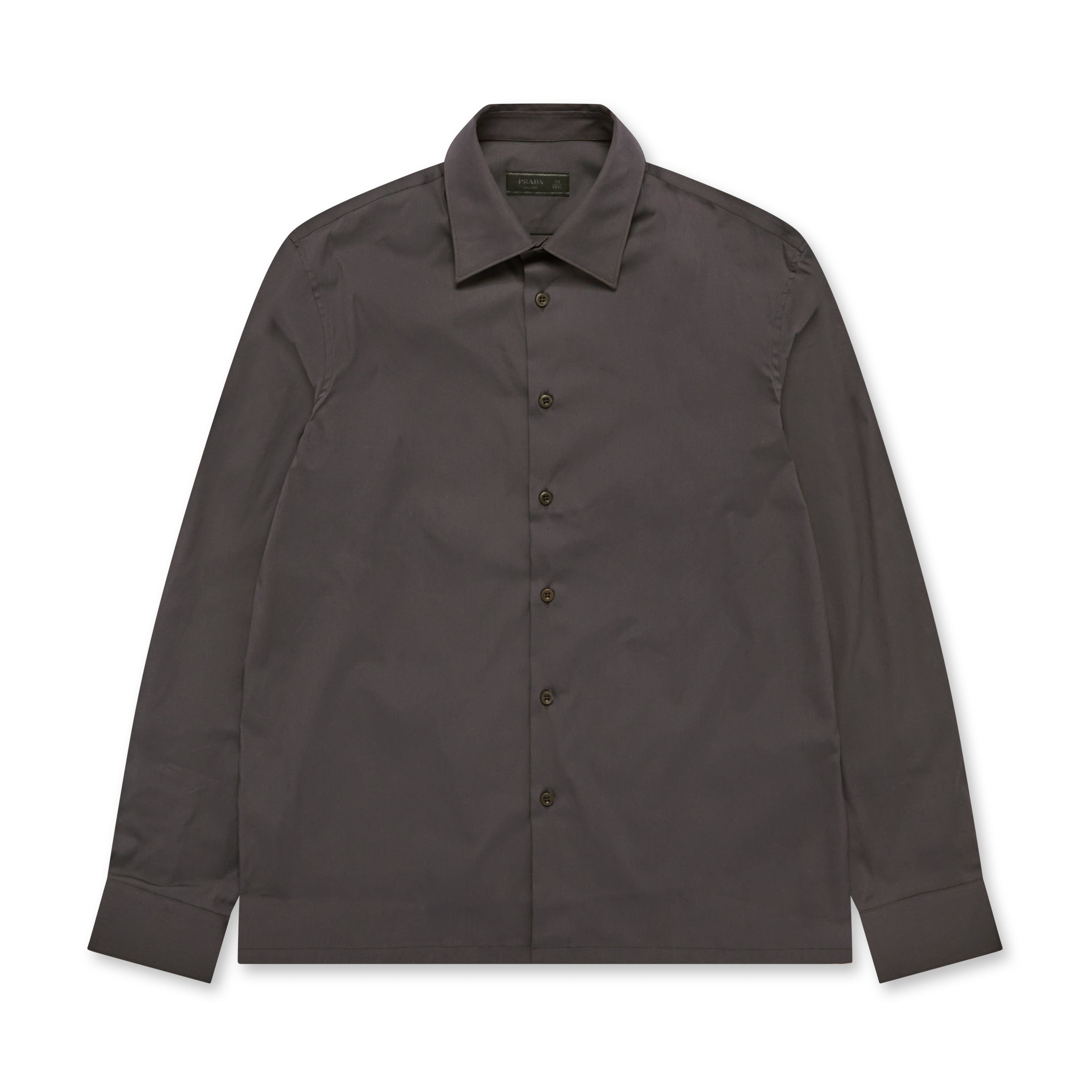 Prada: Men’s Cotton Shirt (Grey) | DSML E-SHOP