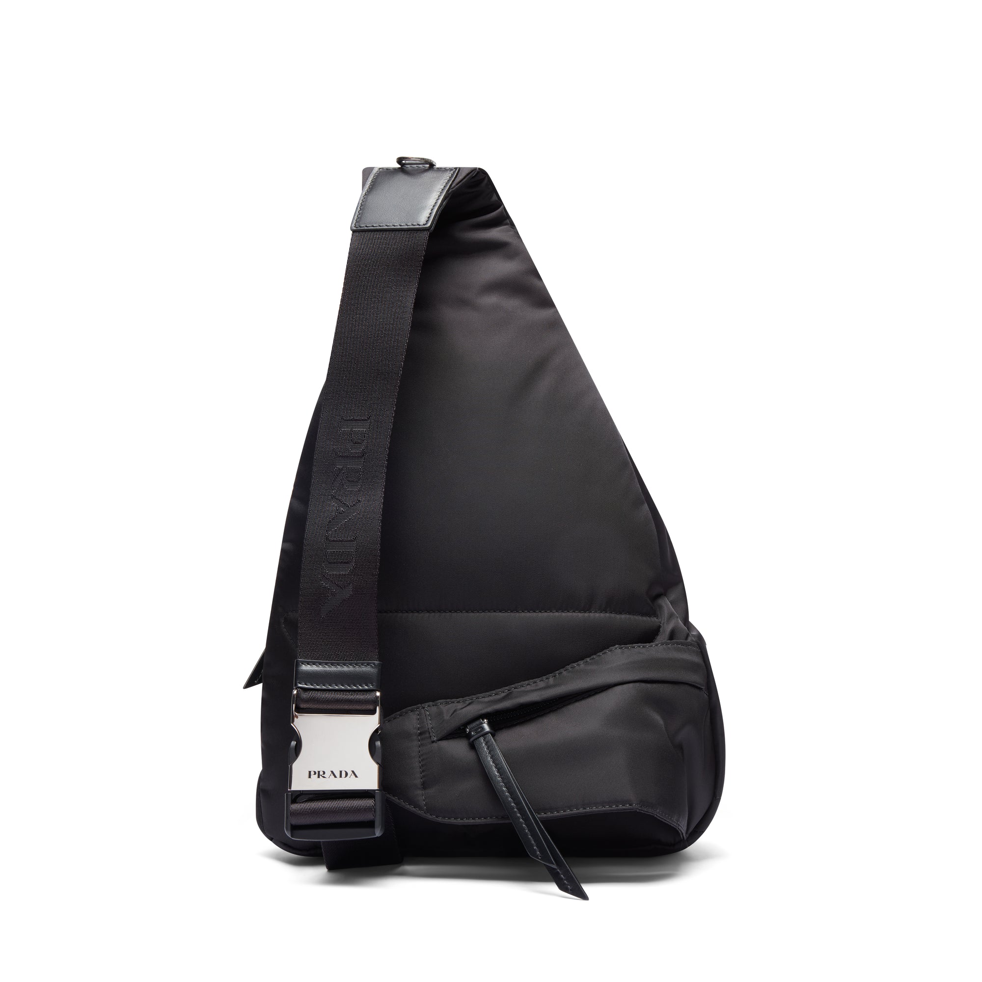 Prada - Men’s Re-Nylon and Leather Backpack - (Black) view 3