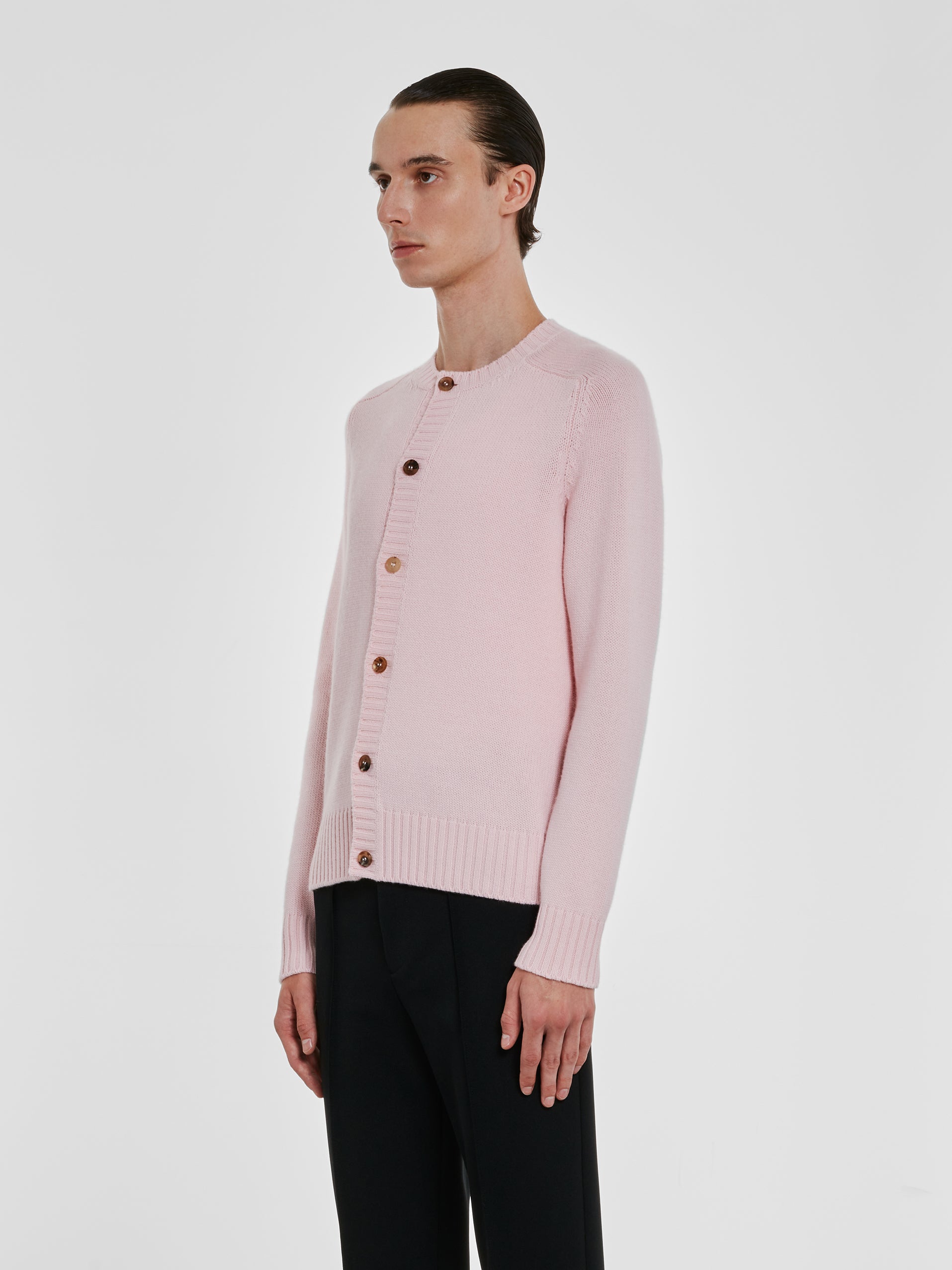 Prada - Men’s Wool and Cashmere Cardigan - (Alabaster Pink) view 2